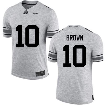 Men's Ohio State Buckeyes #10 Corey Brown Gray Nike NCAA College Football Jersey Top Deals JUP1444NK